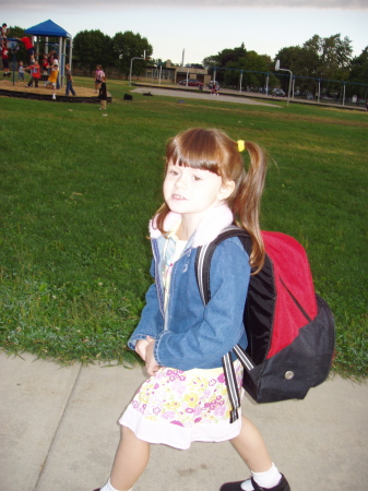 Bella's First day Of School"Kintergarden"