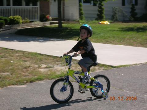 Daniel on new bike