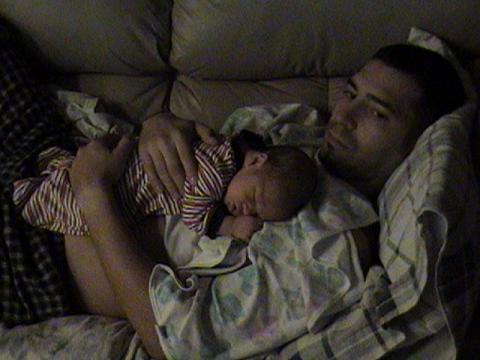 Daddy and baby Ari