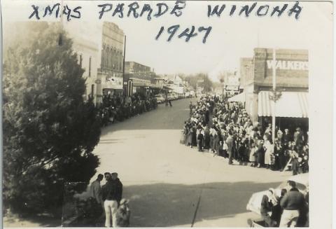Front St & Summit Christmas parade-1954
