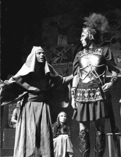 Brian (right) as Lucius Septimus