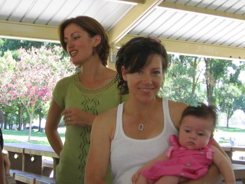 Beyer Park  Ruth Melkonian-Hoover and Diane Duffey and daughter