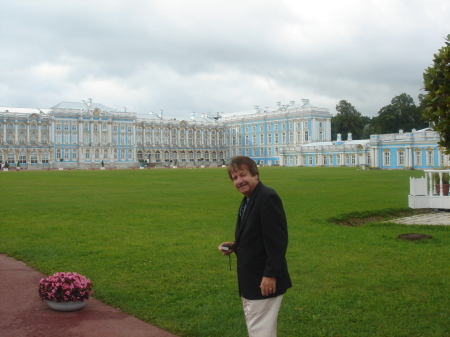 My husband in front of Catherine's Palace