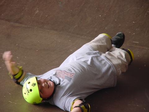 Jarred (10) at the skate park