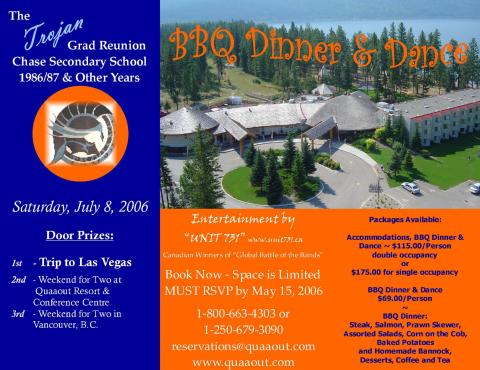 Chase Secondary High School Class of 1986 Reunion - chase grad reunion poster 86,87&more