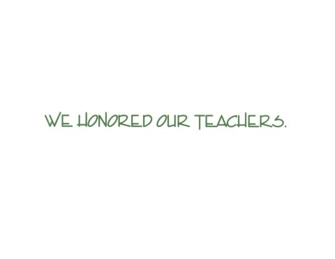 Teachers Honored