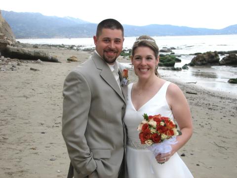 Daughter and Mike wed. in Santa Barbra