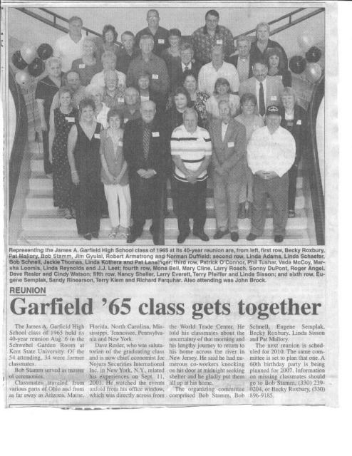 Class of 1965-James A Garfield