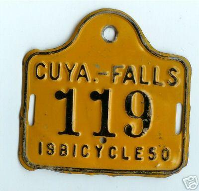 1950 Falls Bike License