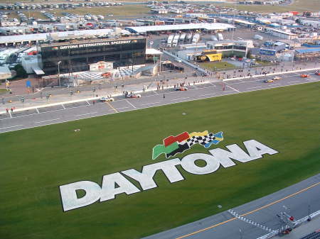 My view from the spotter's tower at Daytona