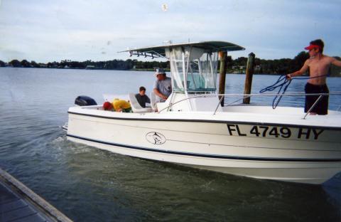 Dan taking the boys fishing in the gulf