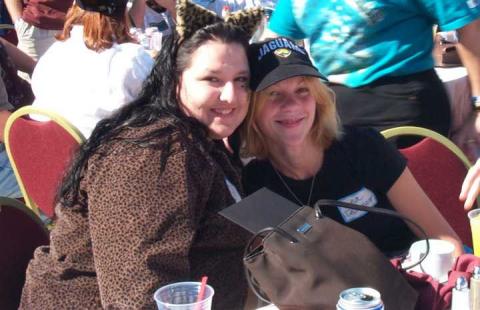 Me and lea at the Jags pregame Hilton