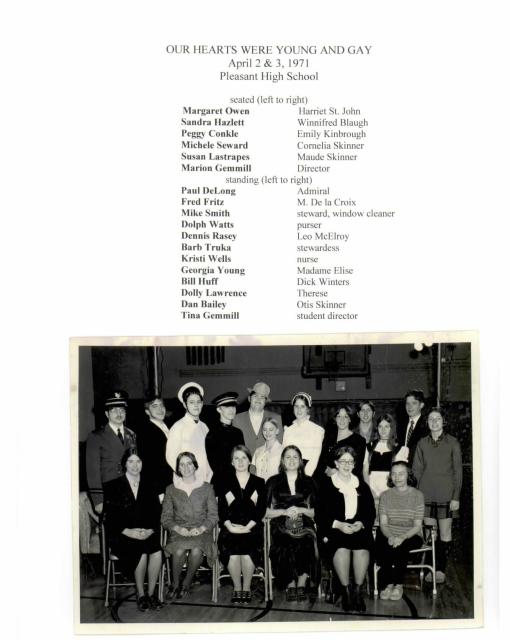 Pleasant High School Class of 1971 Reunion - PHS Play 1971
