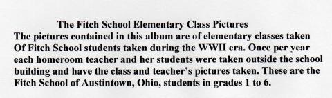Elementary Classes of WWII era