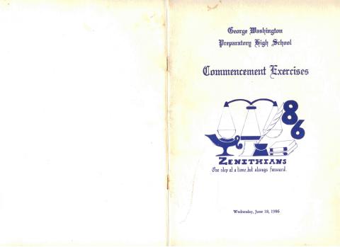 Class of 1986 Graudation Program