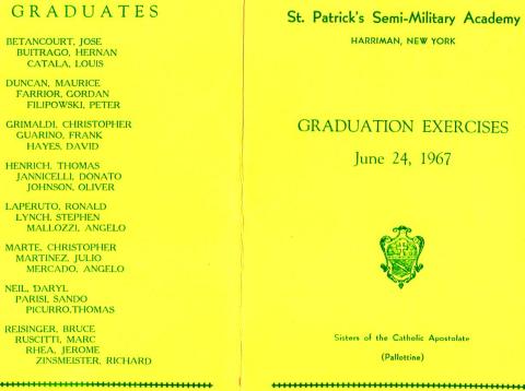 Side 1 SPMA Graduation Booklet June 24 1967