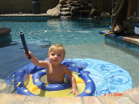 8-11-2006 - Reed in Our Pool