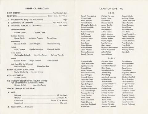 1972 Graduation Roster