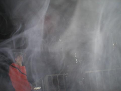 Trevor and fog machine