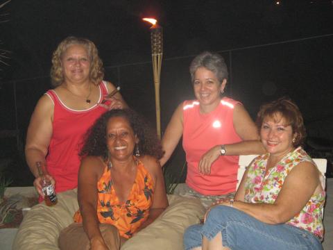 Lisa, yo, Blanca y Vivian en La Parguera
