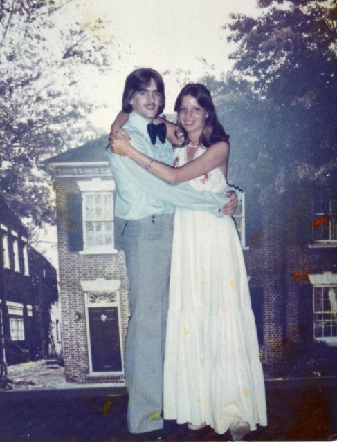 Mike Harris (date) & Cindy Schilling prom 1977