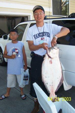 Jeff & Jonathan Showing Halibut