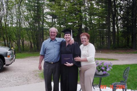 My graduation day, 2004, with mom & dad