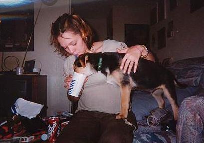 Christy & Dog (Step Daughter)