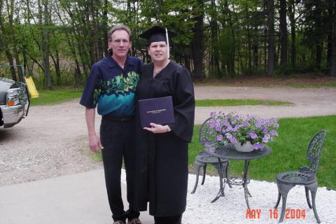 2004 college grad with husband