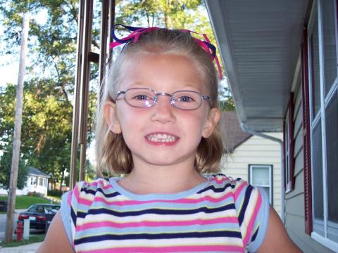 Kaylah on her 1st day of 1st gr.