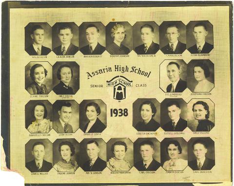 Assaria High School Class of 1938 Reunion - Graduation picture 1938