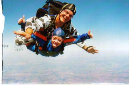 me skydiving