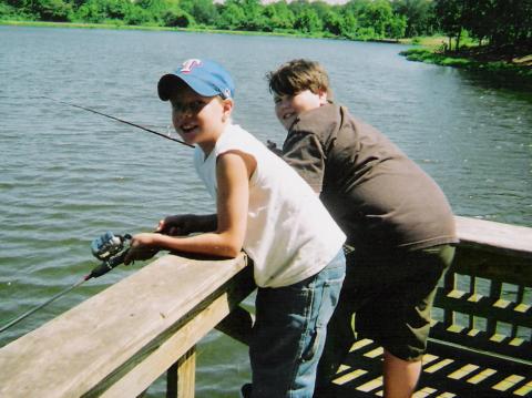 Stephen & Coby fishing Summer of '06