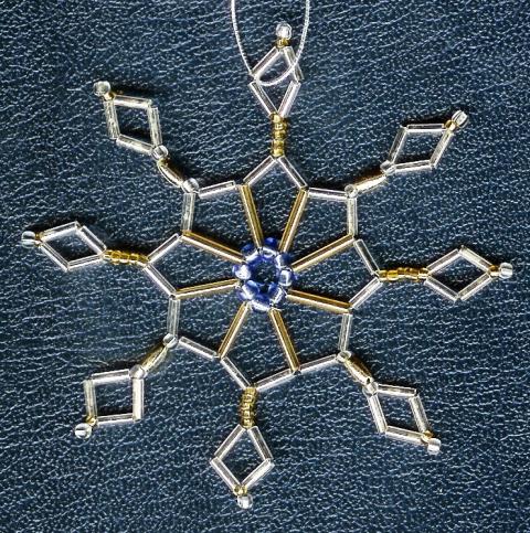 Handmade Beaded Snowflake