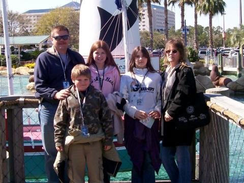 family at SeaWorld