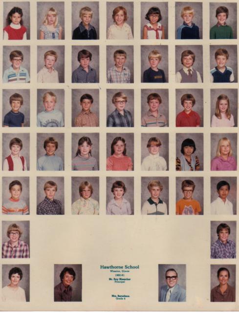 1980-1981 grade 4 Mrs. Bernston