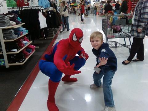 Bryce and Spiderman