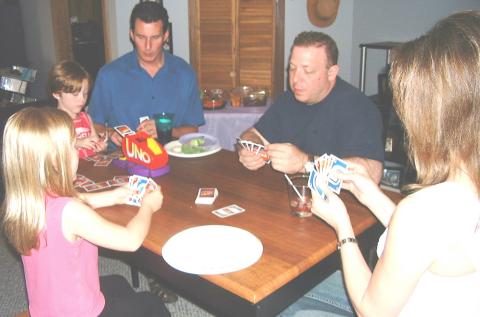 Mikey playin' Uno