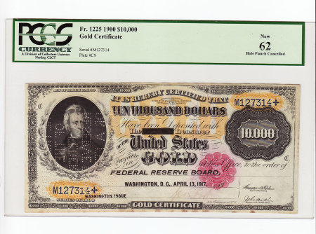 $10,000 Gold Certificate