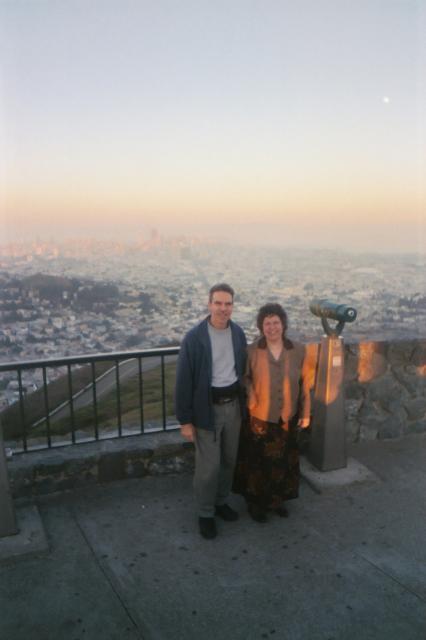 David and I at Twin Peaks in S.F. Dec. 2004