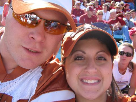 Francine and I at UT, OU game