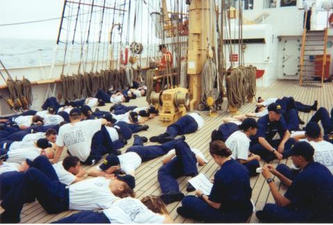 Nap on USCGC Eagle