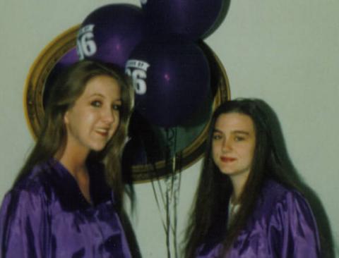 Rochelle and Lori-Graduation 1996