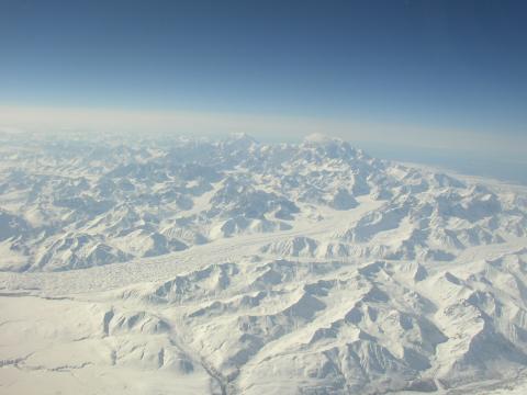 Flying over Mt. McKinley