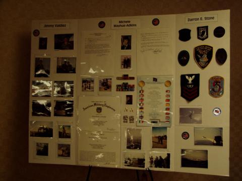 Military photo board