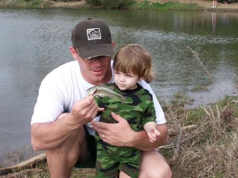 Daddy and Harley fishing 2004
