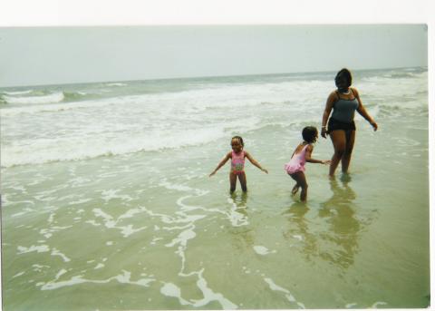 on the beach