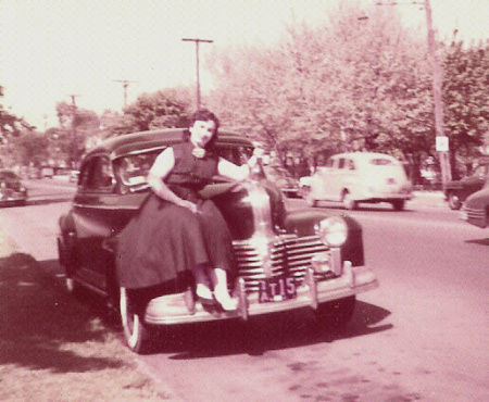 Me and my first car, a '41 Pontiac.