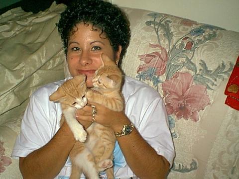 Bridget with our kittens