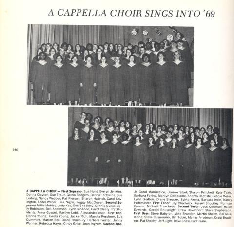 NHS A Capella Choir 67-69